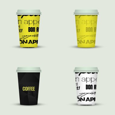 yaratıcı cappuccino kahve fincan seti