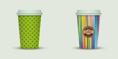 İki kahve fincanı illüstrasyon vektör 