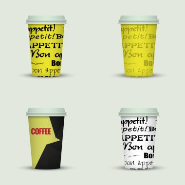 yaratıcı cappuccino kahve fincan seti