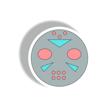 Kağıt etiket tarzı Cadılar Bayramı maskesi