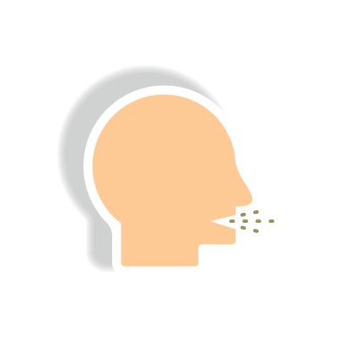 Tüberküloz belirtisi insan kağıt etiket tarzı içinde