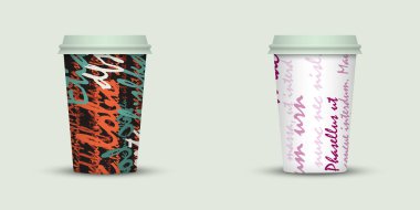 İki kahve fincanı illüstrasyon vektör 