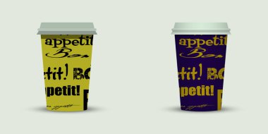 ışık arka plan üzerinde iki kahve fincanı