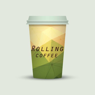 Yaratıcı tasarım için kahve fincanı götürün.