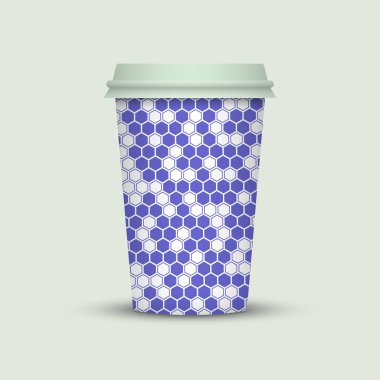 yaratıcı kahve Kupası şablonu açık renkli üzerinde 