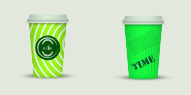 Yaratıcı tasarım için kahve bardakları götürün.