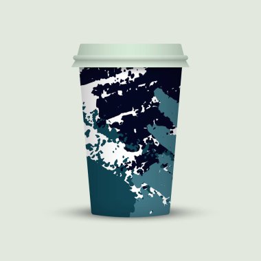 Suluboya kahve Kupası yaratıcı tasarım götürün.