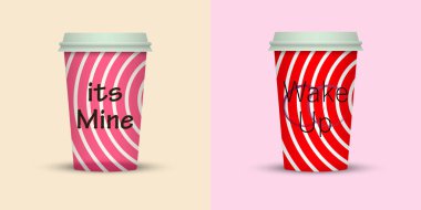 Yaratıcı tasarım için kahve bardakları götürün.