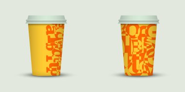 İki kahve fincanı illüstrasyon vektör