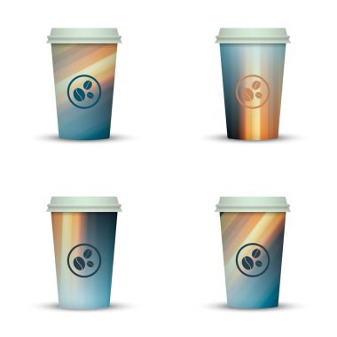 Yaratıcı dizi kahve kupaları tasarım götürün.