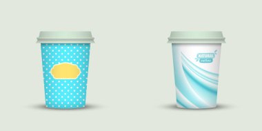 açık renkli yaratıcı kahve kupaları şablonu 