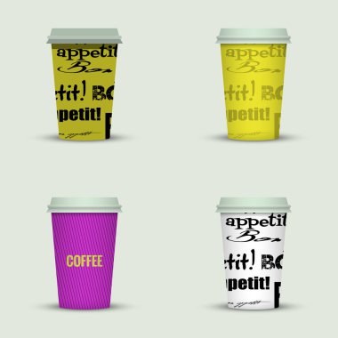 yaratıcı cappuccino kahve fincan seti