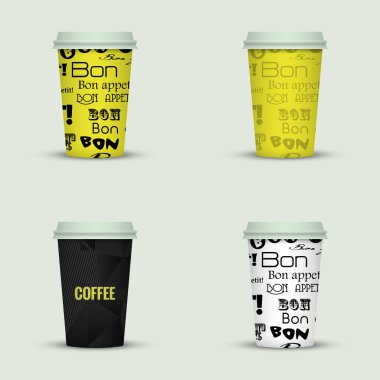 yaratıcı cappuccino kahve fincan seti