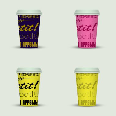 yaratıcı cappuccino kahve fincan seti