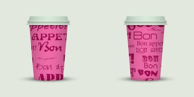 açık renkli yaratıcı kahve kupaları şablonu 