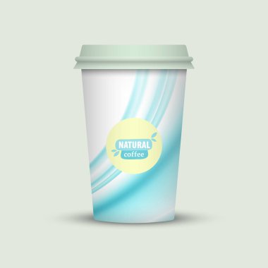 yaratıcı kahve Kupası şablonu açık renkli üzerinde 