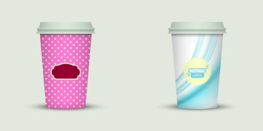 açık renkli yaratıcı kahve kupaları şablonu 