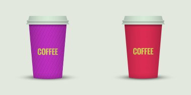 açık renkli yaratıcı kahve kupaları şablonu 