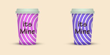 Yaratıcı tasarım için kahve bardakları götürün.