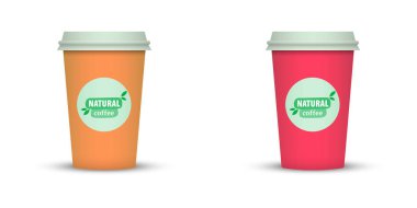 Yaratıcı tasarım için kahve bardakları götürün.