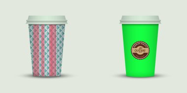 İki kahve fincanı illüstrasyon vektör 