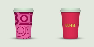 ışık arka plan üzerinde iki kahve fincanı