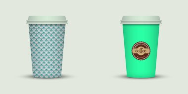 İki kahve fincanı illüstrasyon vektör 