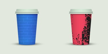 Suluboya götürün kahve fincanı yaratıcı tasarım.