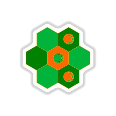 Vektör çizim kağıt etiket tarzı yönetim kurulu oyun çocuklar için