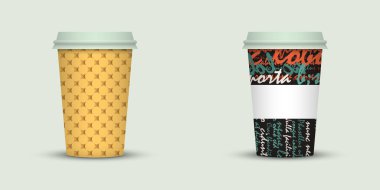 İki kahve fincanı illüstrasyon vektör 