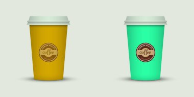 İki kahve fincanı illüstrasyon vektör