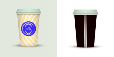 Yaratıcı tasarım için kahve bardakları götürün.