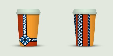 İki kahve fincanı illüstrasyon vektör