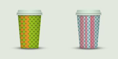 İki kahve fincanı illüstrasyon vektör 