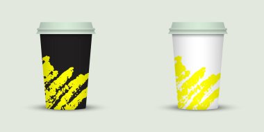 Suluboya götürün kahve fincanı yaratıcı tasarım.