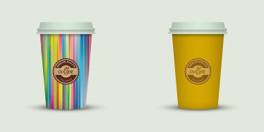 İki kahve fincanı illüstrasyon vektör 