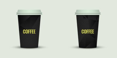 açık renkli yaratıcı kahve kupaları şablonu 