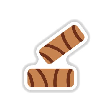 Kağıt etiket tarzı gevrek pasta pasta