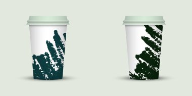 Suluboya götürün kahve fincanı yaratıcı tasarım.