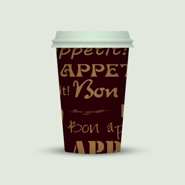 Gitmek için Modern kahve fincanı