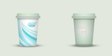 açık renkli yaratıcı kahve kupaları şablonu 