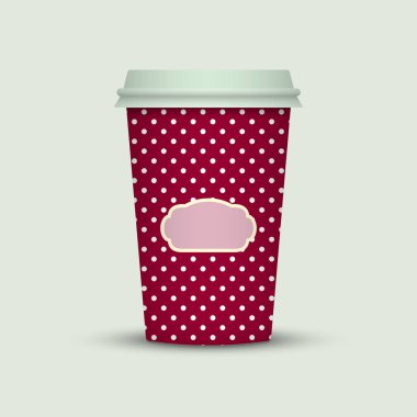 yaratıcı kahve Kupası şablonu açık renkli üzerinde 