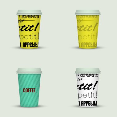 yaratıcı cappuccino kahve fincan seti