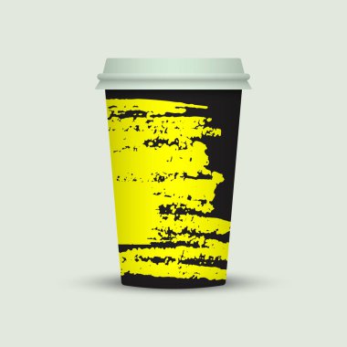 Işık arka plan üzerinde renkli kahve fincanı