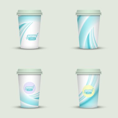 yaratıcı cappuccino kahve fincan seti