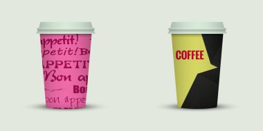 ışık arka plan üzerinde iki kahve fincanı