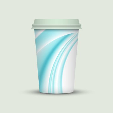 yaratıcı kahve Kupası şablonu açık renkli üzerinde 