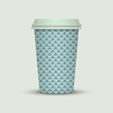 Işık arka plan üzerinde renkli kahve fincanı