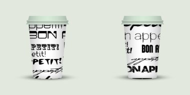 açık renkli yaratıcı kahve kupaları şablonu 