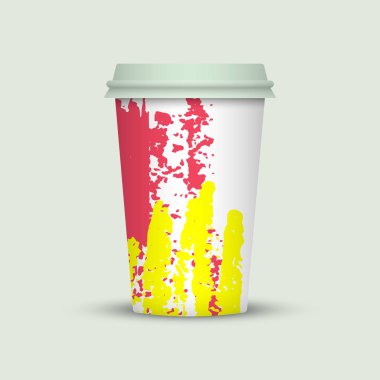 Suluboya kahve Kupası yaratıcı tasarım götürün.